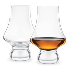 Final Touch - Lead-Free Crystal Rotatable Whiskey Tasting Glass 195ml (Set of 2) LFG4122