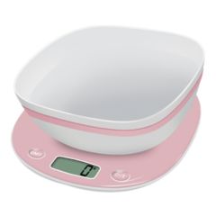 Terraillon - Macaron Rose & Bowl Electronic Kitchen Scales with Bowl 14669 Link254
