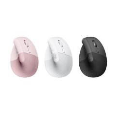Logitech - LIFT 人體工學垂直滑鼠 (石墨灰 / 珍珠白 / 玫瑰粉)