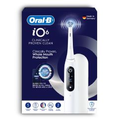 Oral-B - iO Series 6 Electric Toothbrush – White (with 4 toothbrush head refills) LPI_5509_60002