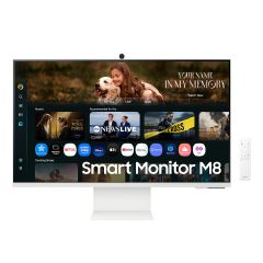 Samsung - 32" Smart Monitor M8 M80F 4K Samsung Vision AI White LS32FM803UCXXK LS32FM803UCXXK