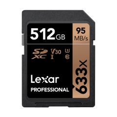 Lexar - Professional 633X  SDXC UHS-I Card - 512GB LSD512CBAP633