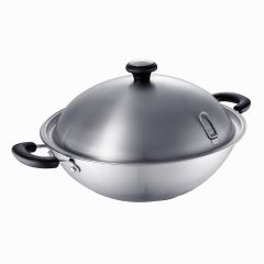 MEYER - Stainless Steel Chinese Wok with Lid ME-CENTENNIAL_C