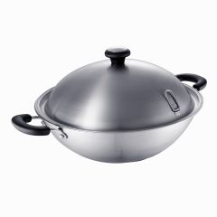 MEYER - Stainless Steel Chinese Wok with Lid 40CM / 9.4L ME-72179