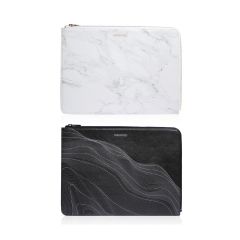 Monocozzi - Posh 超薄型手提電腦保護套 - MacBook Pro w/USB-C (白雲石 / 波浪黑)