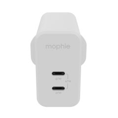 Mophie 67W 2輸出 C-USB-C 轉接器 白色 (英規)