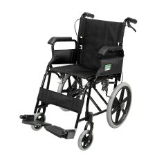 愛意達 - 摺疊式黑色支架便攜輪椅 /可升起扶手 (黑色)