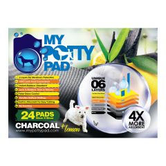 My Potty Pad - Charcoal + Lemon Pet Sheet (L) (60x90cm) 24pcs (1pack / 4packs) MYPOTTY024CHARLEM_A