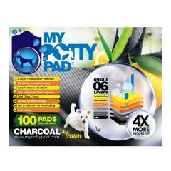 My Potty Pad - Charcoal + Lemon Pet Sheet (S) (33x45cm) 100pcs (1pack / 4packs) MYPOTTY100CHARLEM_A