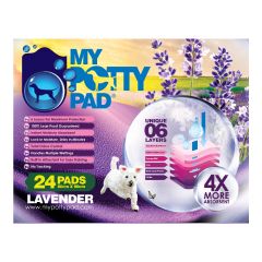 My Potty Pad - Lavender Pet Sheet (L) (60x90cm) 24pcs (1pack / 4packs) MYPOTTY_024_LAVEN_A