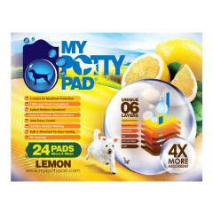 My Potty Pad - Lemon Pet Sheet (L) (60x90cm) 24pcs (1pack / 4packs) MYPOTTY_024_LEMON_A