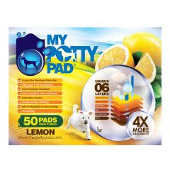 My Potty Pad - Lemon Pet Sheet (M) (45x60cm) 50pcs (1pack / 4packs) MYPOTTY_050_LEMON_A