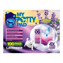 My Potty Pad - Lavender Pet Sheet (S) (33x45cm) 100pcs (1pack / 4packs) MYPOTTY_100_LAVEN_A