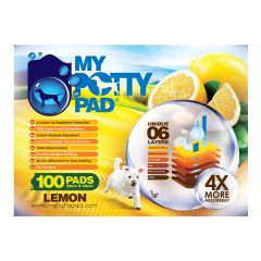 My Potty Pad - Lemon Pet Sheet (S) (33x45cm) 100pcs (1pack / 4packs) MYPOTTY_100_LEMON_A