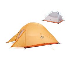 Naturehike Two person use‧Light Weight‧Waterproof‧Camping‧Hiking‧Outdoor‧CloudUp2 210T Oxford Fabric Aluminum Pole Lightweight Tent with Mat-Oramge NHK01-CU2-OR0584