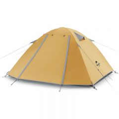 Naturehike - 4 person use‧Waterproof‧windproof‧UV-proof‧camping‧hiking‧outdoor‧ 210T fabric aluminum pole tent- Yellow NHK01-PSer4-YL3696