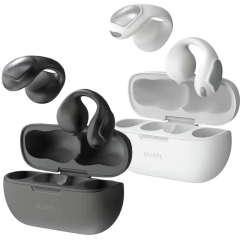 Nuarl - vClip (Nu-Clip) Real-Time Translation Open-Ear True Wireless Bluetooth Earphones (Black/White)