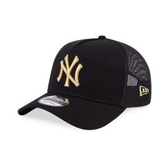 New Era MLB New York Yankees Basic 9Forty AF  貨車帽 (黑色白字/黑色金字)