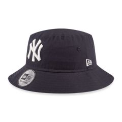 New Era MLB New York Yankees Basic Bucket 01 漁夫帽 - 海軍藍色白字 (3款尺寸)