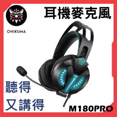 ONIKUMA - M180PRO 3.5mm LED Gaming Headset CR-ONI-M180PRO-B