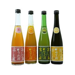 Hagi no Tsuyu - Fruit Liquor Set (Lemon/Mikan Orange/Yuzu/Plum)(1 Set
