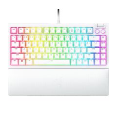Razer - BlackWidow V4 75% Hot-Swappable Mechanical Gaming Keyboard (White - Tactile Orange Switch - US Layout) PD-28589
