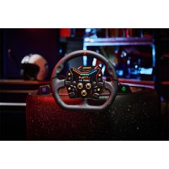 Asetek - Forte GT Button Box Control Panel & 330mm Leather D-Shaped Rim Bundle PD-41030-41022