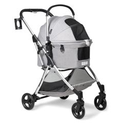 BebeRoad - North American version R5 Plus pet stroller – lightweight foldable detachable design (pet load: 15kg) (Grey / Black)) petsthing-3233
