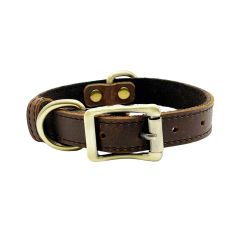 Leatheraft - classic 100% genuine cowhide handmade pet dog collar collar (S-L) petsthing-9193