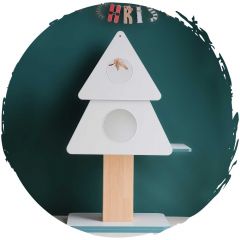 木舍 - 聖誕節冬季實木聖誕樹貓爬架貓樹(兩層款｜117cm)