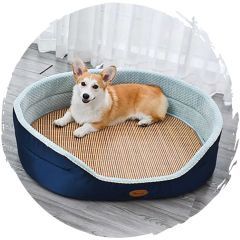 Pets Thing - Hoopet Summer Mat for Cats and Dogs Pet Bed (Blue)(S- XL) petsthing-HoopetB_M