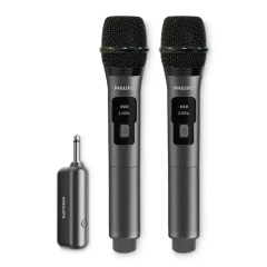 Philips - DLM3401SP Wireless Microphone With 3.5mm / 6.3mm Reciver - 2 Mic
