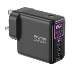 ProMini - GF165P Ultra UI display PD3.1 165W GaN Foldable Wall Charger PM_GF165P