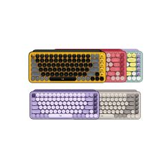 Logitech - POP KEYS 無線藍牙機械鍵盤 (薰衣紫/玫瑰粉)