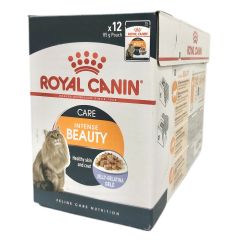 Royal Canin - FCN Intense Beauty Care Adult Cat (Jelly) (12pack Box Set) Cat Wet Food RC-PCH-BEAUTY_JEL12