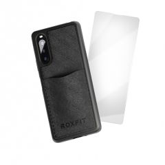Roxfit Sony Xperia 10 IV 咭片收納手機保護殼連螢幕保護貼 (黑色)