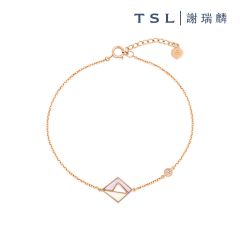 TSL|謝瑞麟 - 18K玫瑰色黃金鑲貝母手鍊 S7359