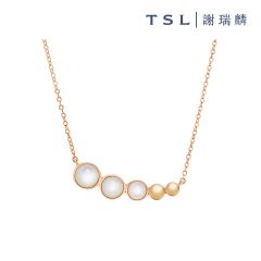 TSL|謝瑞麟 - 18K玫瑰色黃金鑲白貝母頸鍊