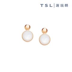 TSL|謝瑞麟 - 18K玫瑰色黃金鑲白貝母耳環
