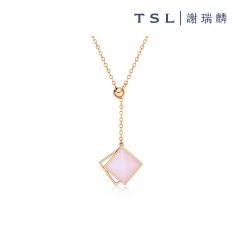 TSL|謝瑞麟 - 18K玫瑰色黃金鑲粉紅貝母頸鍊 S7366