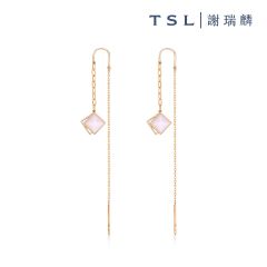 TSL|謝瑞麟 - 18K玫瑰色黃金鑲粉紅貝母耳環 S7368