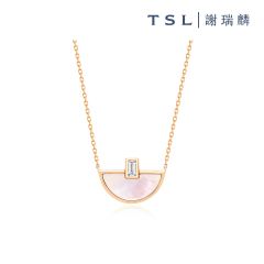 TSL|謝瑞麟 - 18K Rose Gold with Pink Mother of Pearl Necklace S7376 S7376-OMPP-R-45-001