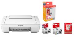Canon - Pixma MG3077 White wifi 3in1 inkjet printer (White) mg3077C