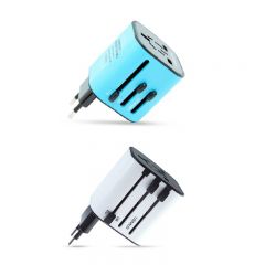 SmartGo - MIX Travel Adapter (White / Blue) SG-MX-all