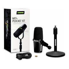 Shure - MV7+ Podcast Kit MV7+-K-BNDL SHURE_MV7PKIT_BK