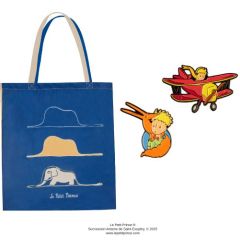 Matrix - Cinereplicas - Le Petit Prince - Pins set of 2 - Aviator's Adventure & Tote Bag - A Boa Constrictor Digesting an Elephant CR-LEPETITPRINCE032
