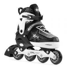 RIO Roller - SFR Roller Skates Pulsar Adjustable Inline Skates - Black (UK3J-6J EU35.5-39.5) STA02-S480BK