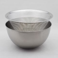 Sori Yanagi - [Made in Japan]Stainless steel Mixing Bowl & Strainer 23cm StrainerBowlSet23cm