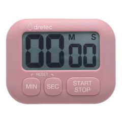 Dretec - 日本全新大屏幕計時器 (粉紅色/啡色) T-791