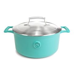 SAVEUR SELECTS - 4.7L Enameled Cast Iron Casserole with Double-walled Stainless Steel Lid (5QT) T19-007-13